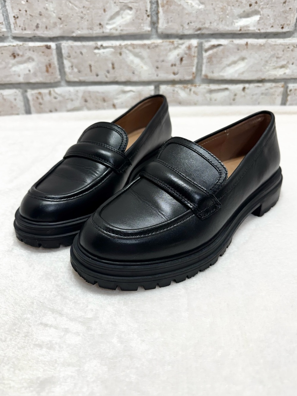Madewell The Bradley Lugsole Loafer in Leather Size 7 - Picture 3 of 12